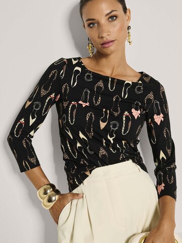 T-shirt MADELEINE en noir : devant