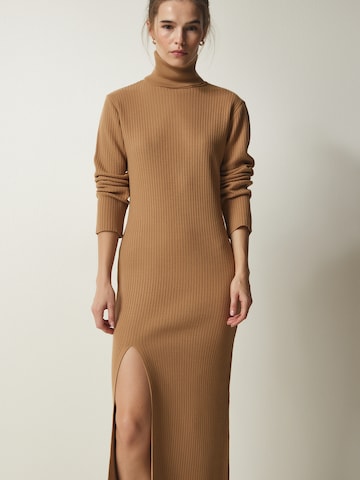 Happiness İstanbul Трикотажное платье в Коричневый
