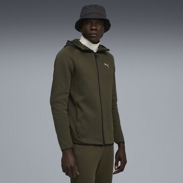 PUMA Sportsweatvest 'Evostripe' in Groen: voorkant