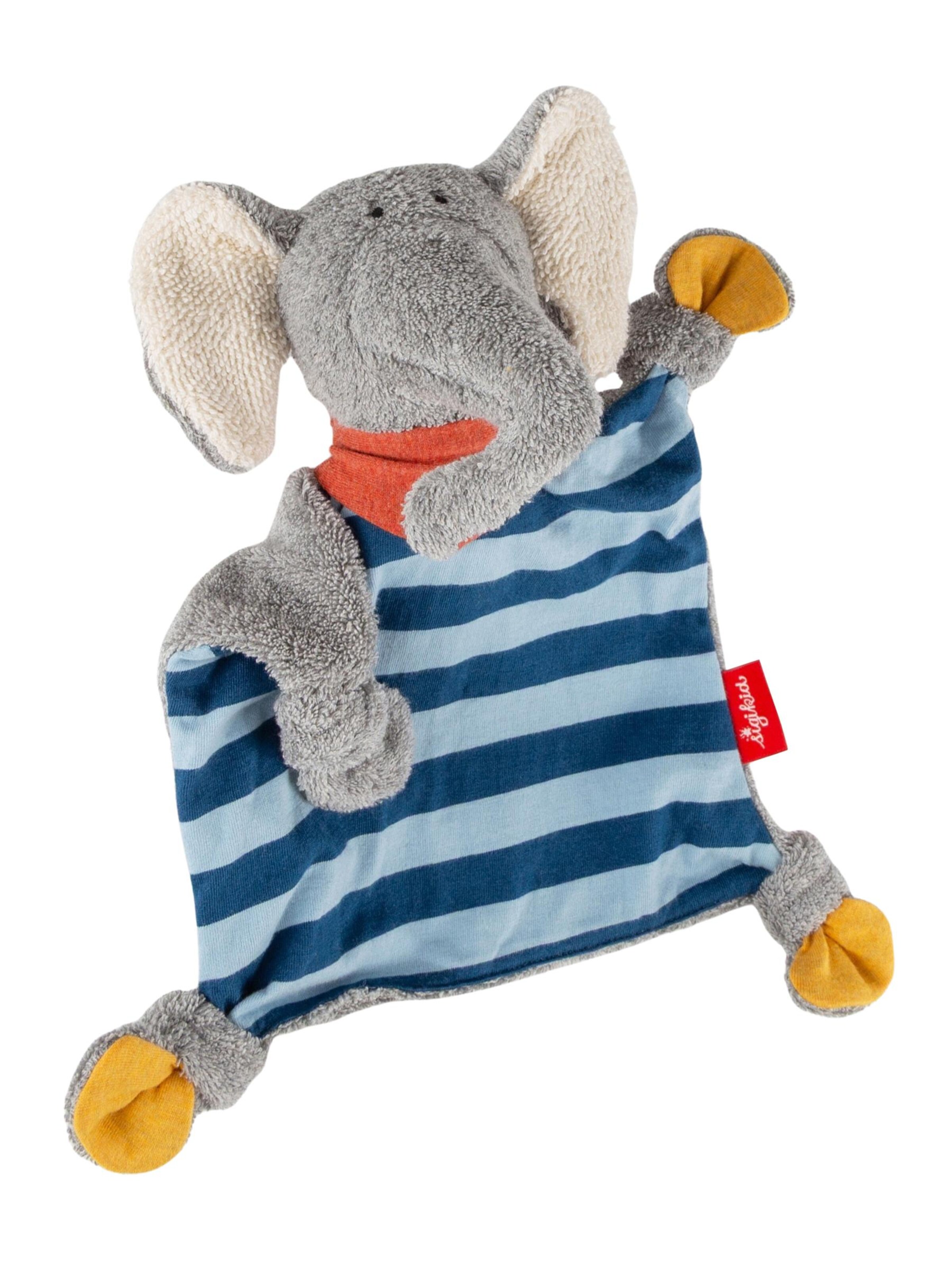 SIGIKID Stuffed animals 'Schnuffeltuch Classics' in Blue: front