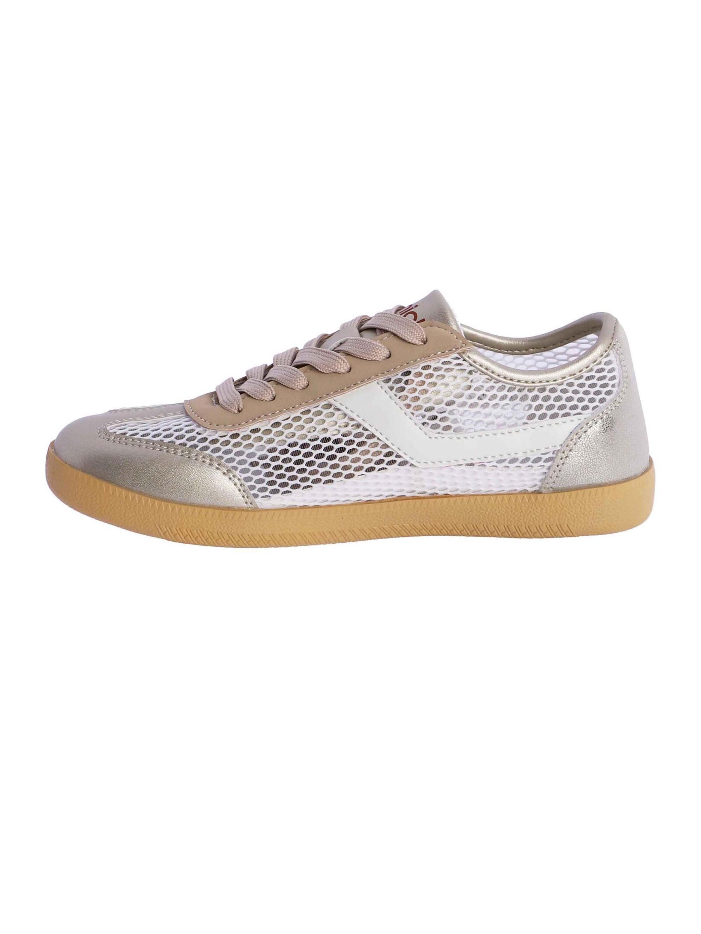 Amichi - Zapatillas deportivas bajas 'Zapatillas deportivas para mujer Nerea de malla y cierre de cordones' en plata: frente