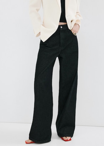 MANGO Loose fit Jeans 'Rowan' in Black: front