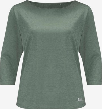 JACK WOLFSKINTehnička sportska majica 'PACK AND GO' - zelena boja: prednji dio