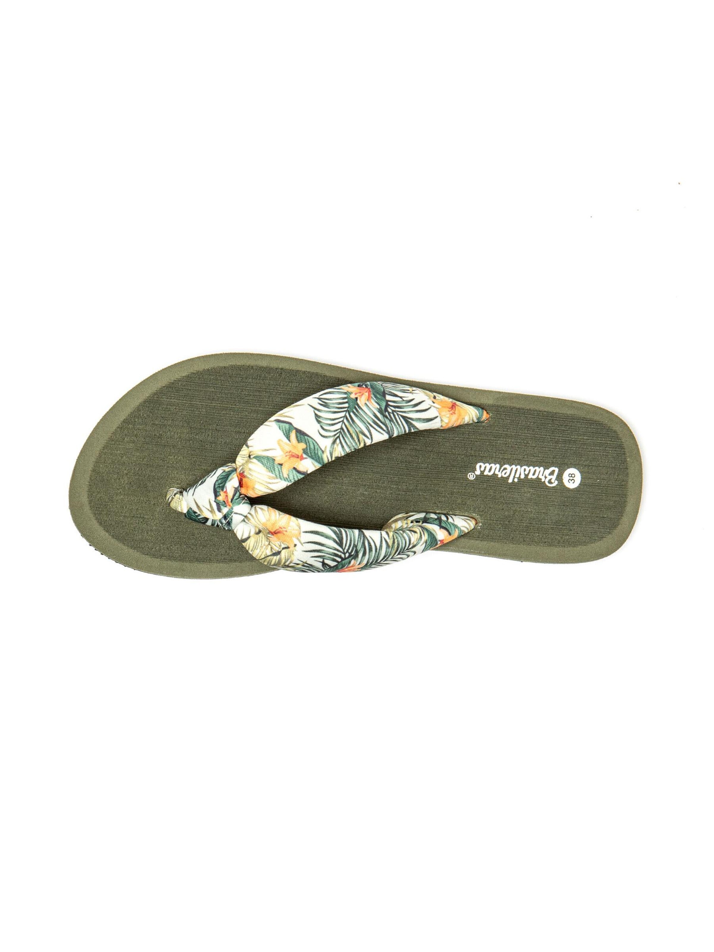 Scarpe da spiaggia / da bagno 'Hibiscus Nudo' di Brasileras in verde