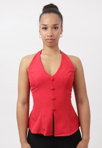 Elara Top in Red: front