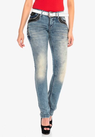 CIPO & BAXX Regular Jeans in Blauw: voorkant