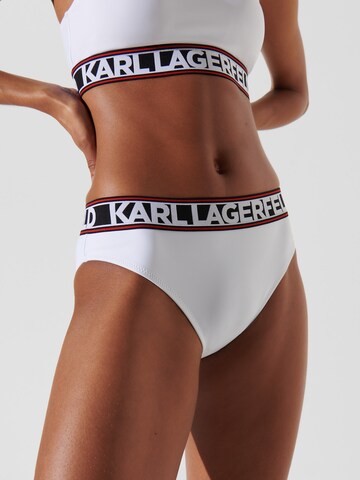 balts Karl Lagerfeld Bikini apakšdaļa: no priekšpuses