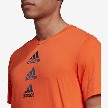 ADIDAS SPORTSWEAR Performance Shirt 'Designed To Move Logo' in Orange
