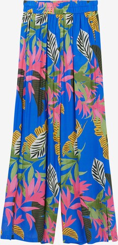 Desigual Wide leg Broek in Blauw: voorkant