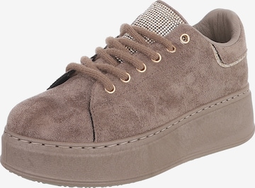 Ital-Design Sneaker in Braun: Vorderseite