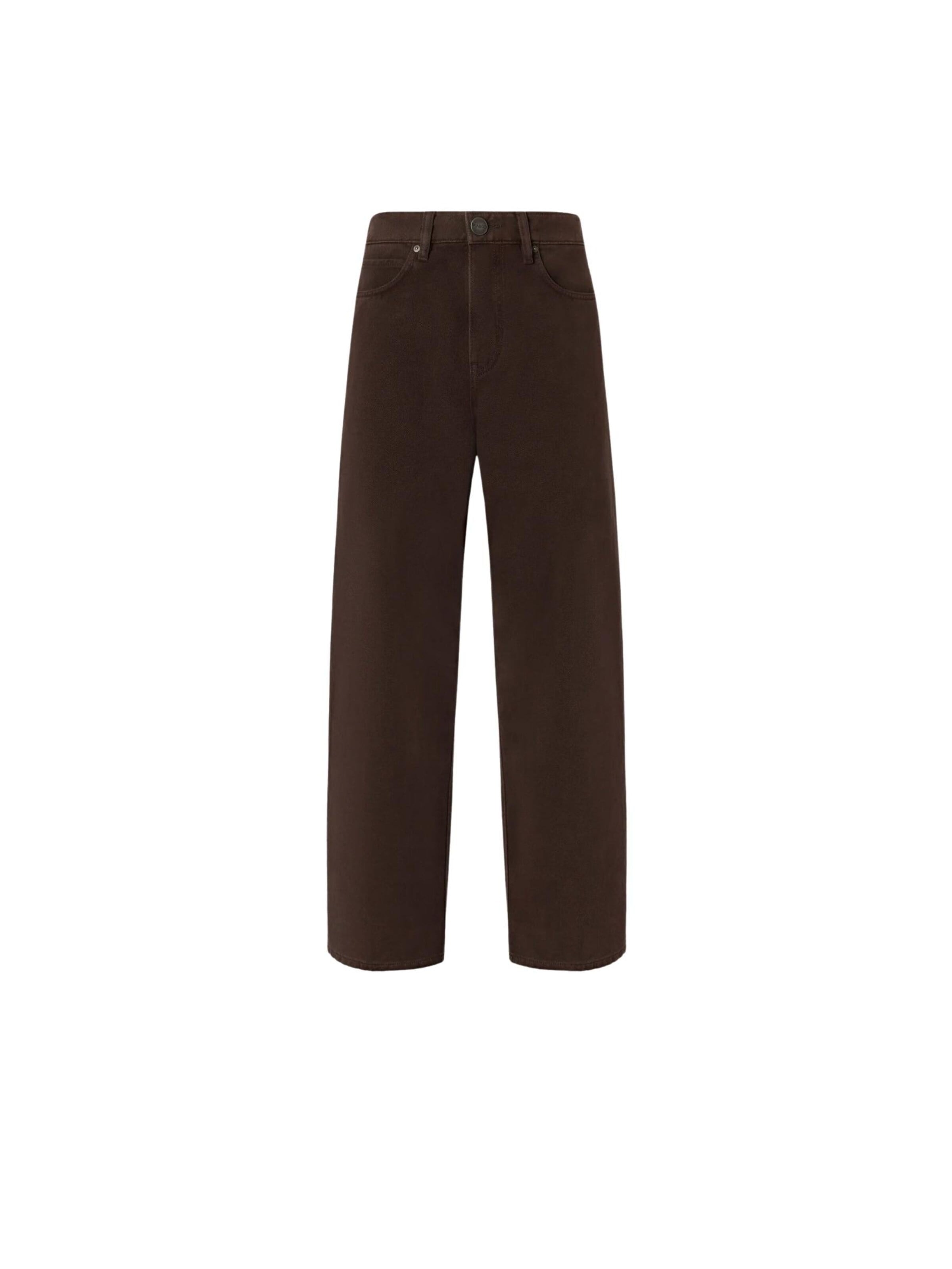 Barrel Jean 'PINKO ESTELLE EGG BULL FISSO WASHED MARRONE PANTALONE' PINKO en marron : devant