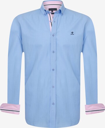 Coupe regular Chemise 'Patty' Sir Raymond Tailor en bleu : devant