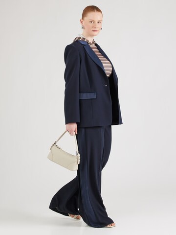 Persona by Marina Rinaldi Wide Leg Bukser med fals 'CALABRA' i blå