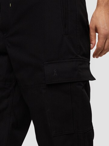 ARMEDANGELS Tapered Cargo Pants 'Para' in Black