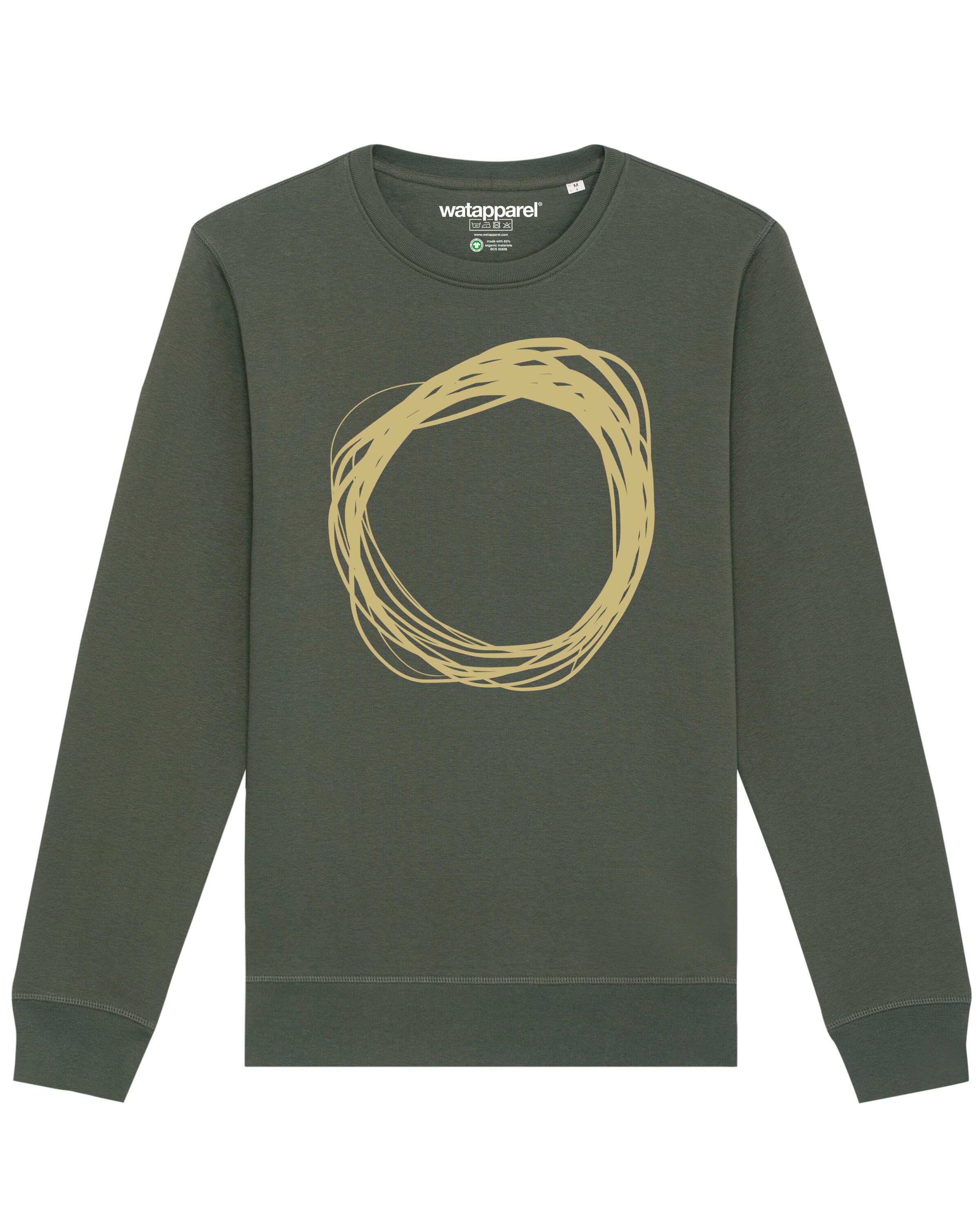 Watapparel Sweatshirt ' Kreis ' in Green: front