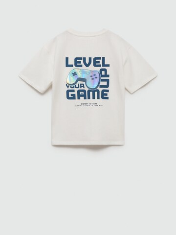 Tricou 'LEVEL UP' de la MANGO KIDS pe bej