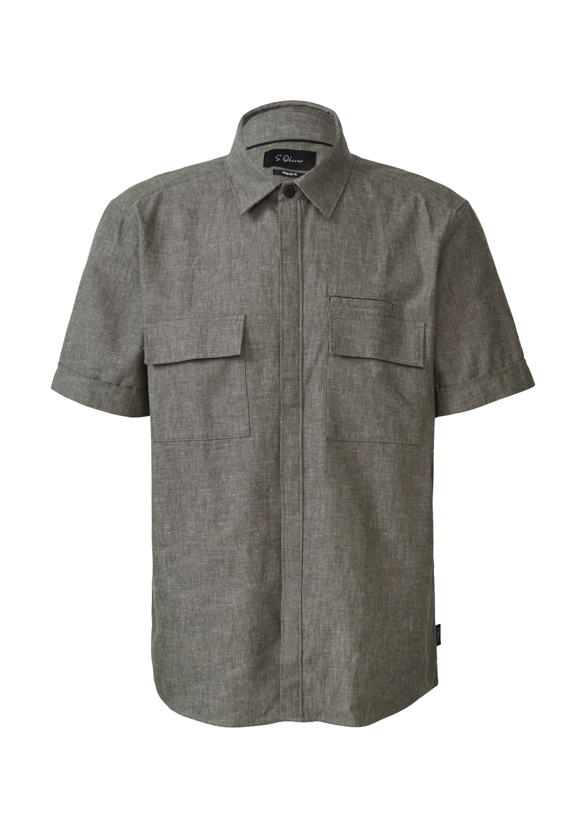 Chemise s.Oliver BLACK LABEL en vert : devant