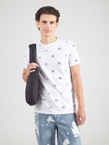 T-Shirt Karl Lagerfeld en blanc : devant