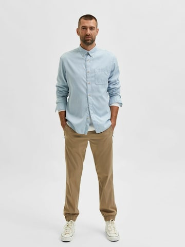 SELECTED HOMME Tapered Nadrág - barna