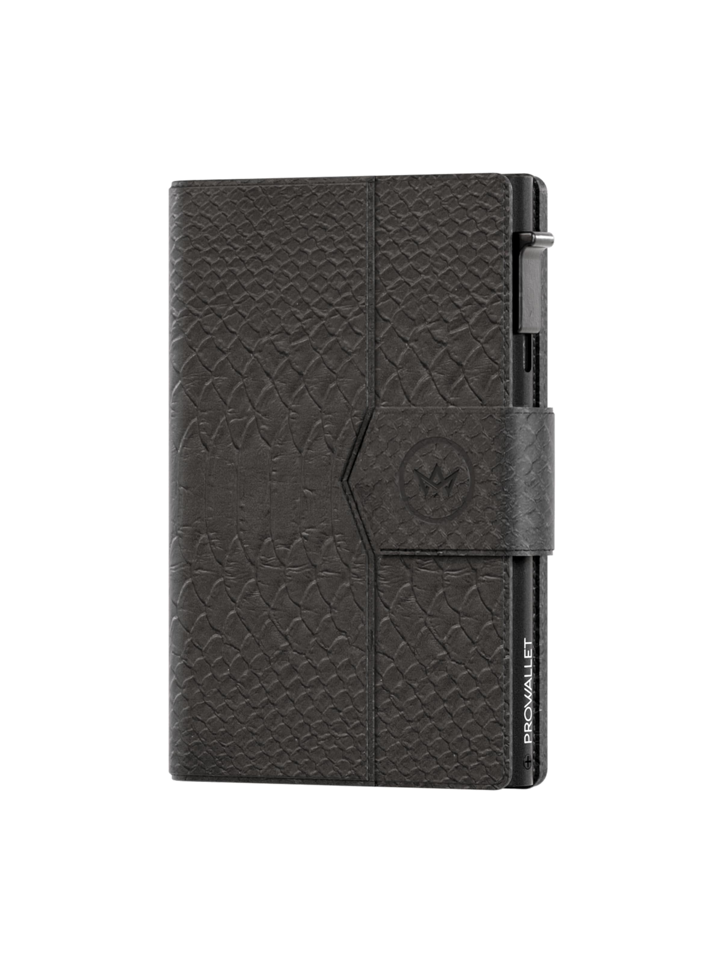 Prowallet Wallet 'Pasjeshouder Plus Snake' in Black: front