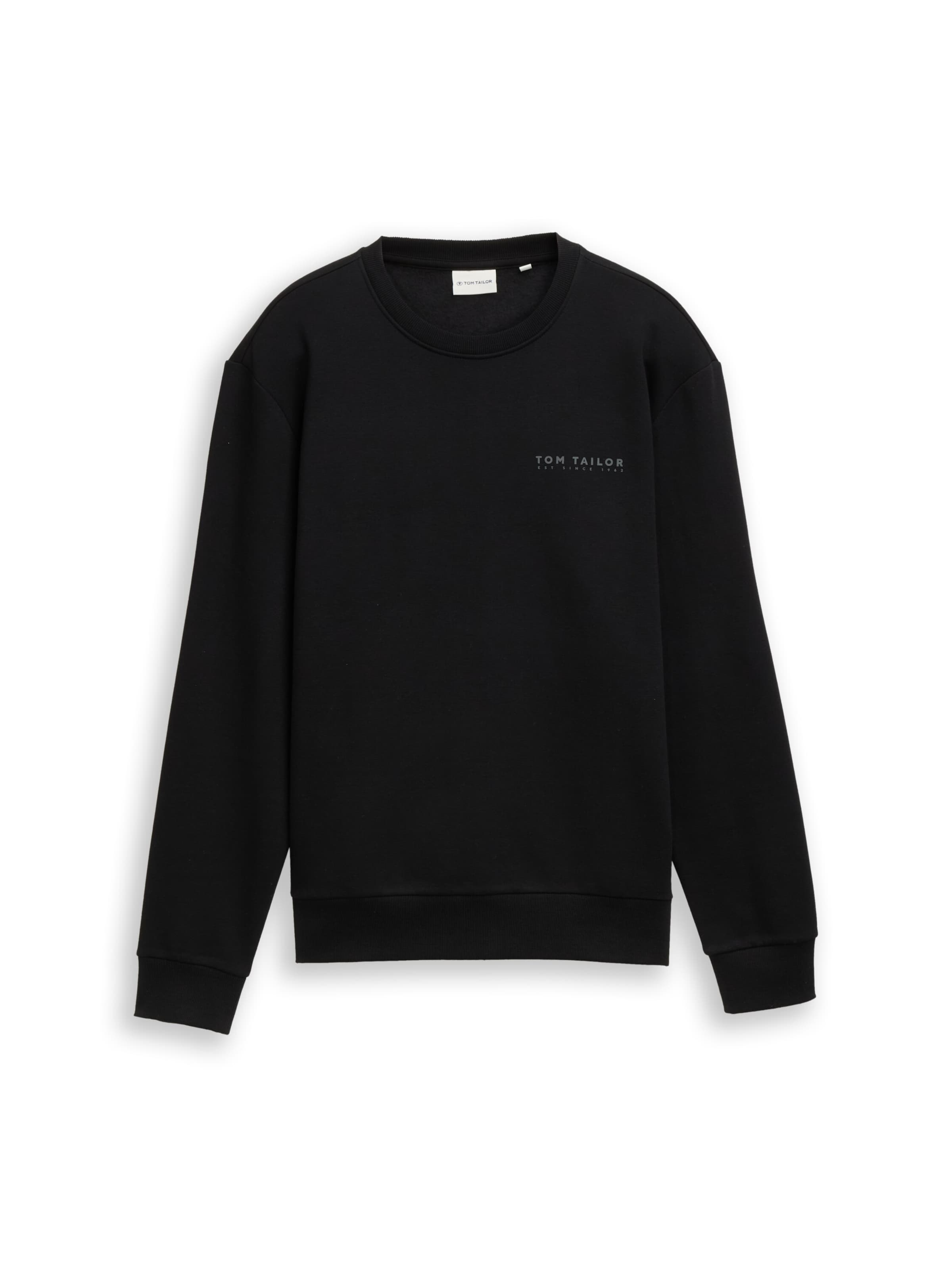 TOM TAILOR Sweatshirt in Black: front