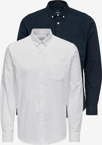 Only & Sons Slim fit Button Up Shirt 'ALVARO' in Blue: front