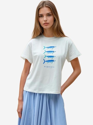 Hiccup T-Shirt in Blau: Vorderseite