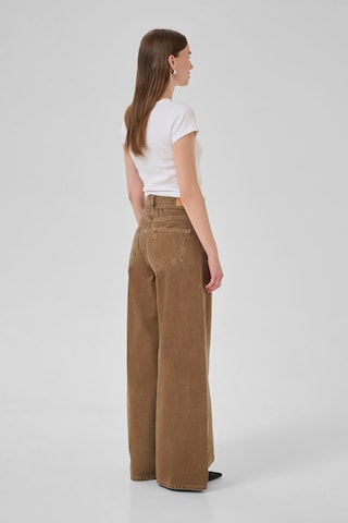 My Essential Wardrobe Wide Leg Jeans 'Karo' i brun