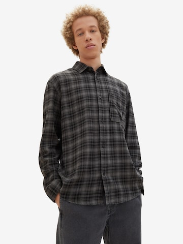 TOM TAILOR DENIM Comfort fit Button Up Shirt in Grey