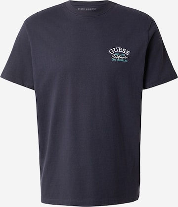 GUESS Tričko 'LEMON CIRCLE' - Modrá: predná strana
