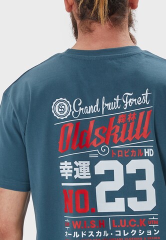 Oldskull T-Shirt 'Retro Legendary' in Grün