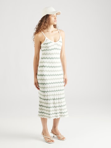 HOLLISTER Knitted dress in Green: front