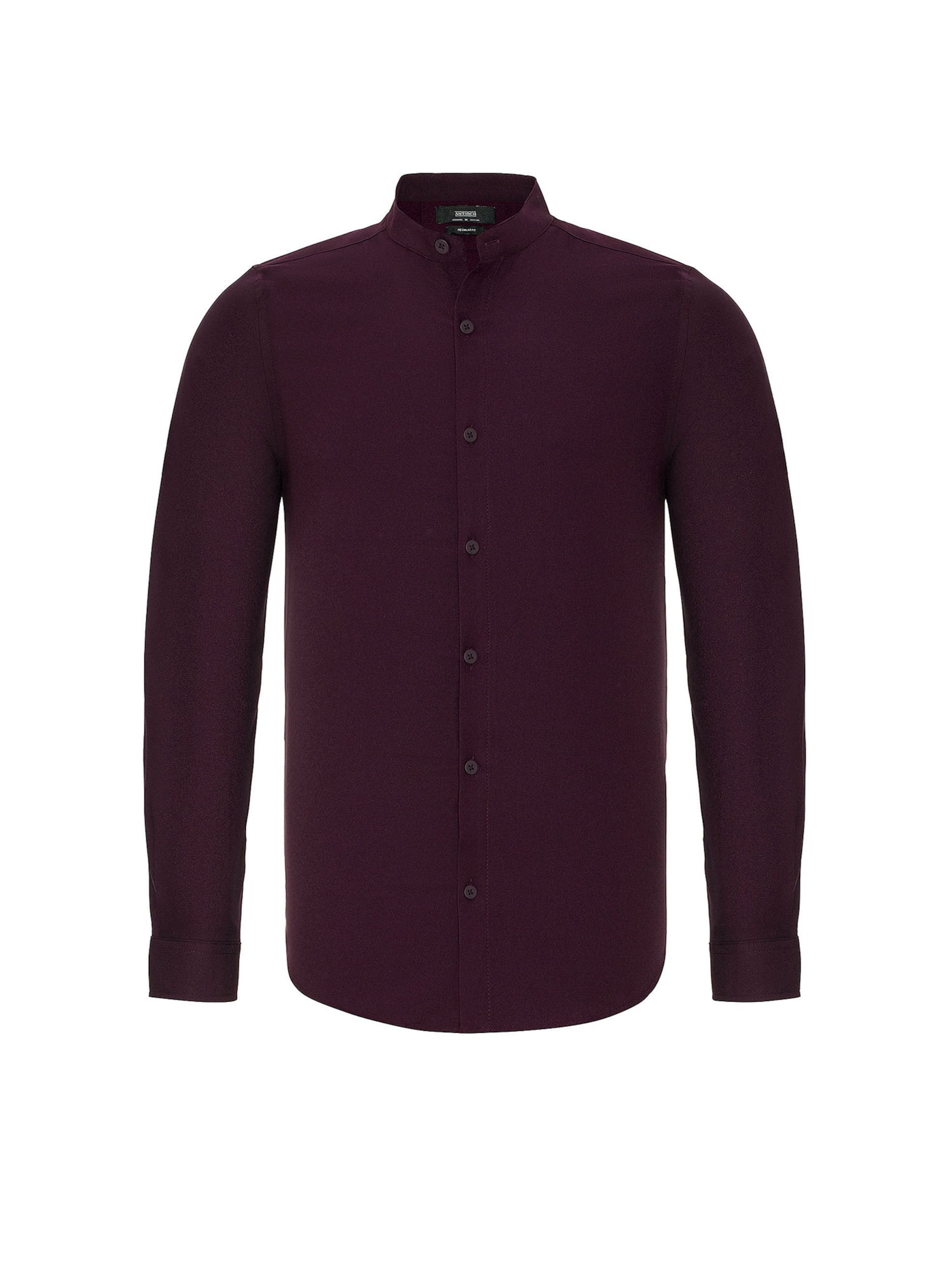 AntiochRegular Fit Košulja - crvena boja: prednji dio