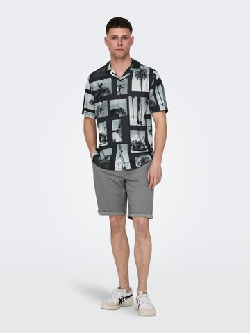 Only & Sons Regular fit Overhemd 'ONSNano' in Zwart