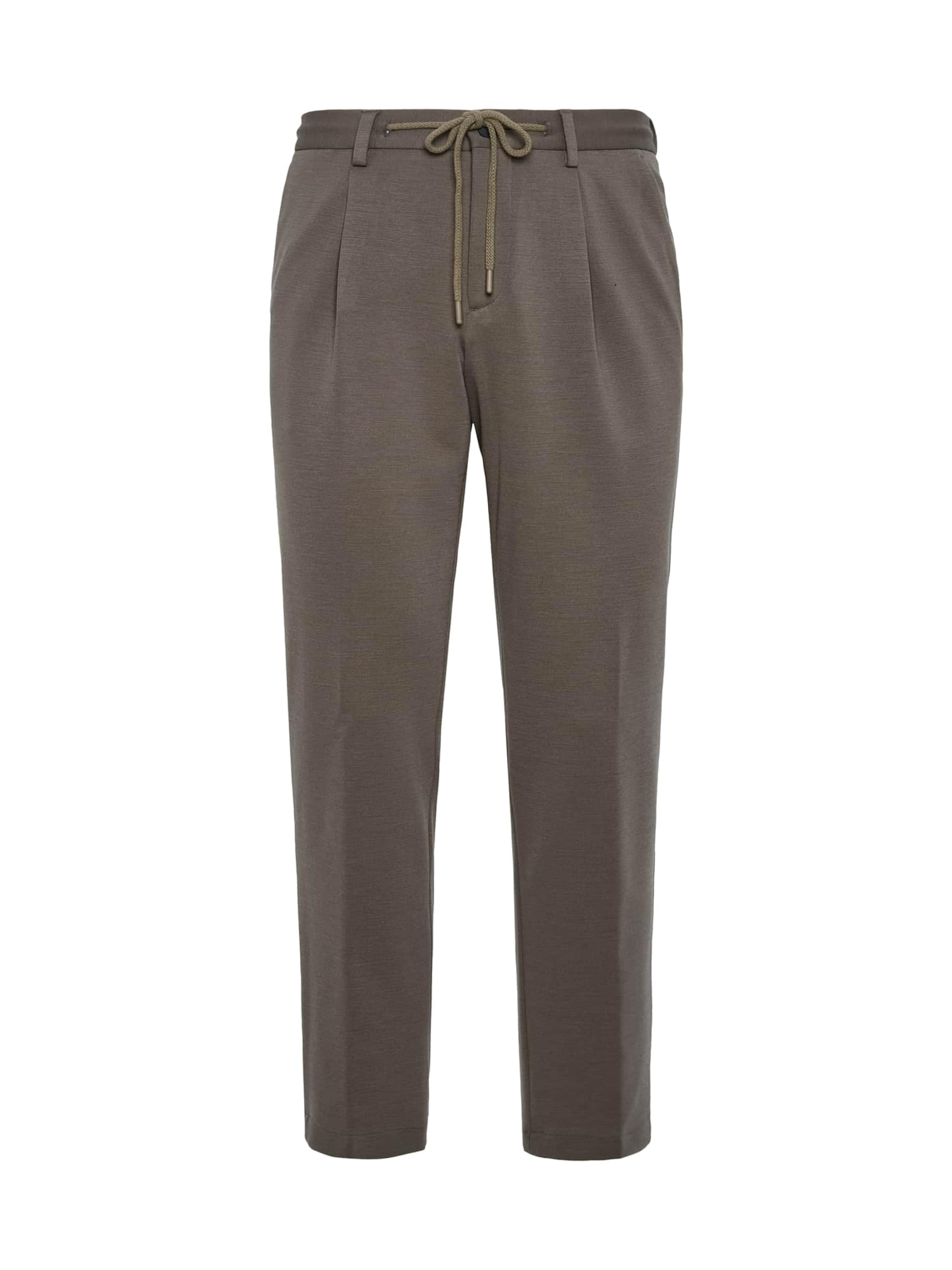 Boggi Milano Regular Bundfaltenhose in Grau: Vorderseite