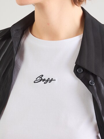 BOSS Тениска 'C_Elove' в бяло