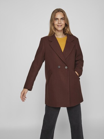 VILA Between-Seasons Coat in Brown: front