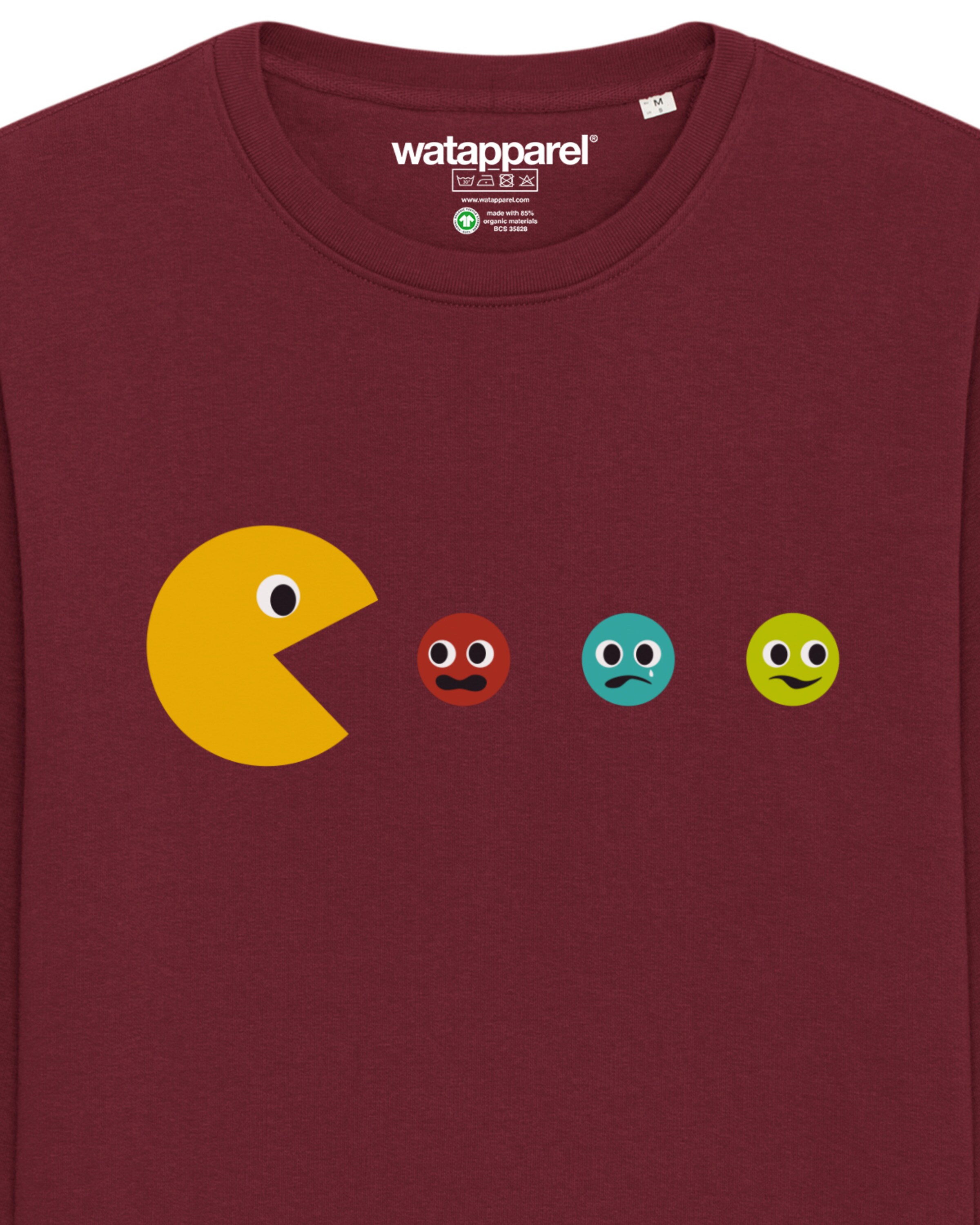 Sweat-shirt ' Pacmännchen ' Watapparel en rouge