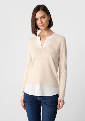 Pull-over COMMA en beige : devant