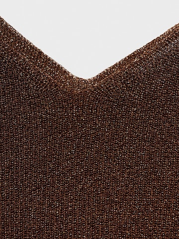 MANGO Knitted Top 'KLING' in Brown
