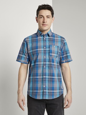 TOM TAILOR Regular fit Button Up Shirt in Blue: front