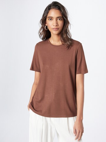 Aware T-Shirt 'RUBA' in Braun: Vorderseite