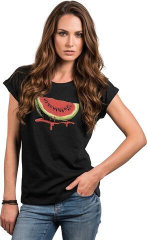 MAKAYA Shirt 'Watermelon' in Black: front