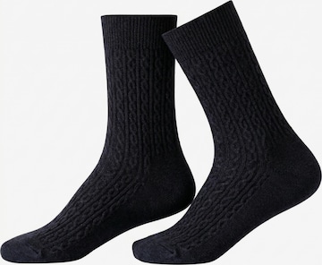 Millo Socken 'Cosy Twist' in Schwarz: Vorderseite