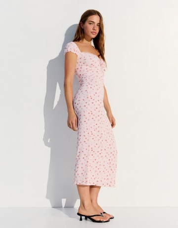 Bershka Poletna obleka | roza barva