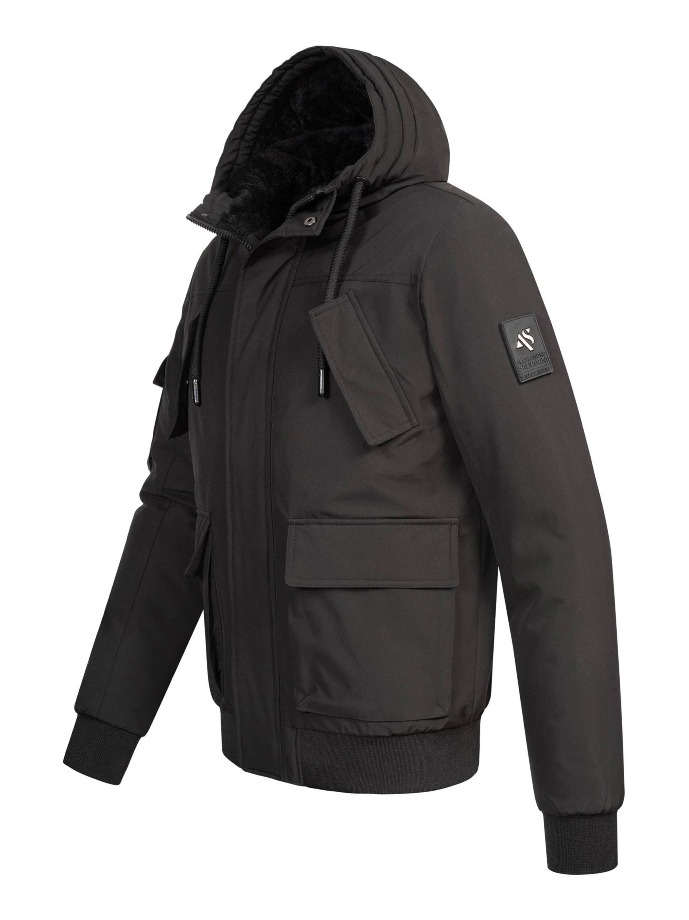 Alessandro Salvarini Winter jacket 'AS432' in Black