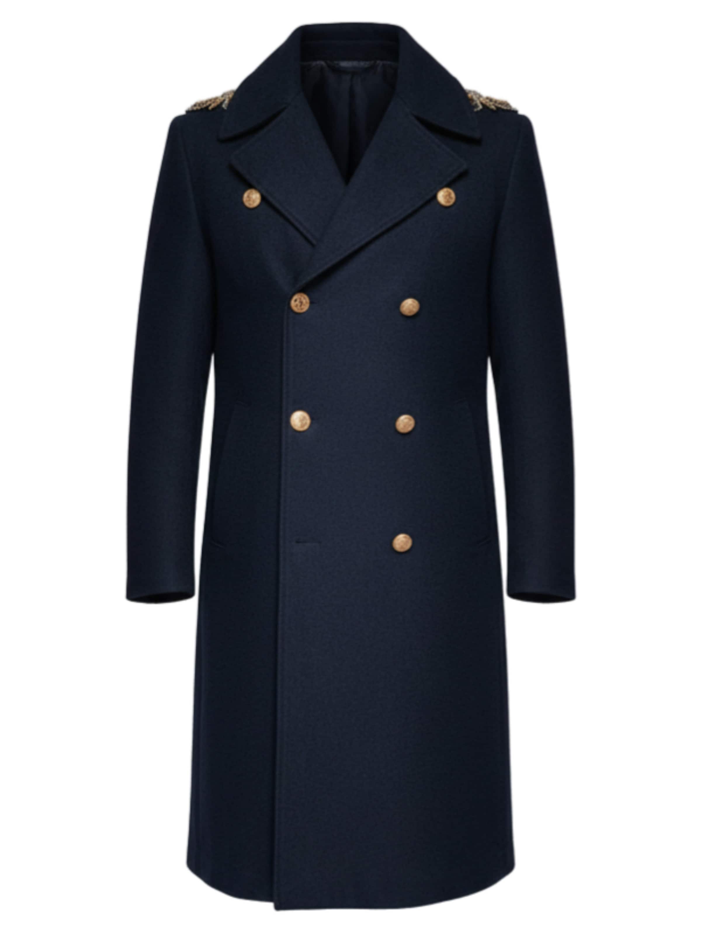 Ombre Mantel 'Heritage' in dunkelblau / gold / weiß, Produktansicht