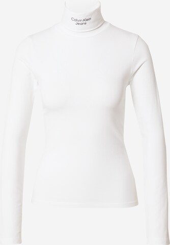 T-shirt Calvin Klein Jeans en blanc : devant