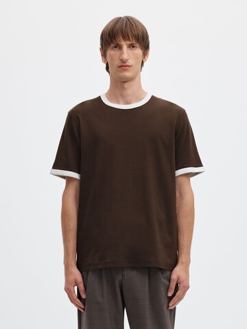 SELECTED Shirt in Brown: front