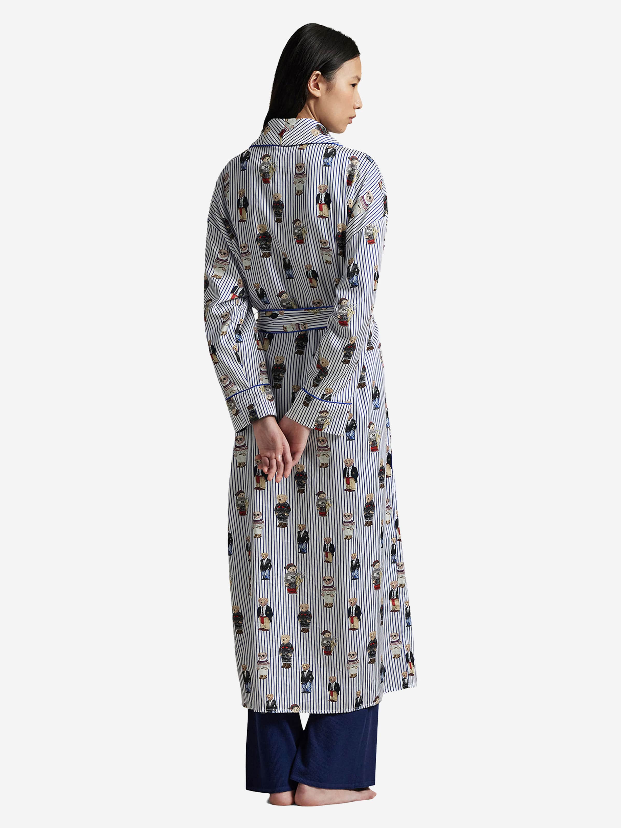 Polo Ralph Lauren Morgenmantel ' Iconic Bear ' in Blau